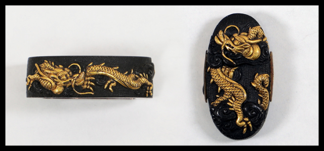 商品番号：T-1084　縁頭：雲龍図