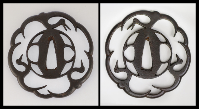 【2025正規激安】 鍔：三羽鶴透図 Tsuba:Sanwa Tsuru Sukashi Zu 武具
