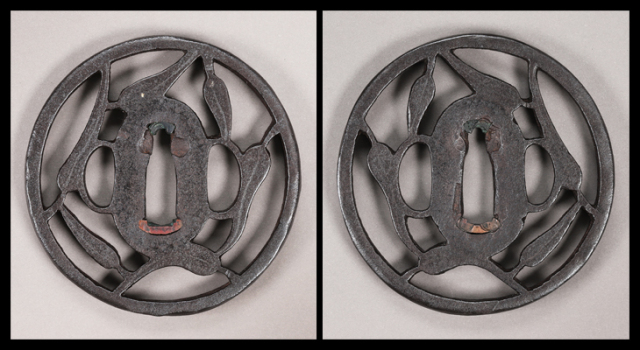 鍔：葦葉透図 Tsuba:Ashiba Sukashi Zu