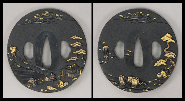 鍔：農耕図 Tsuba:Noukou Zu