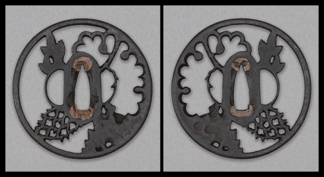 鍔：松竹雪花透図 Tsuba:Shochiku Sekka Sukashi Zu