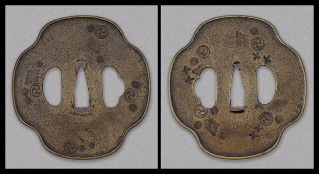 鍔：紋散らし図 Tsuba:Mon Chirashi Zu