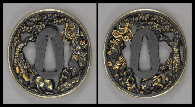 鍔：三国志図 Tsuba:Sangokushi Zu