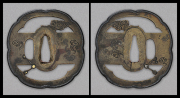 【売約済】商品番号：T-1347　鍔：雷神留守模様一引き透図　無銘古埋忠　特別保存刀装具鑑定書付き
