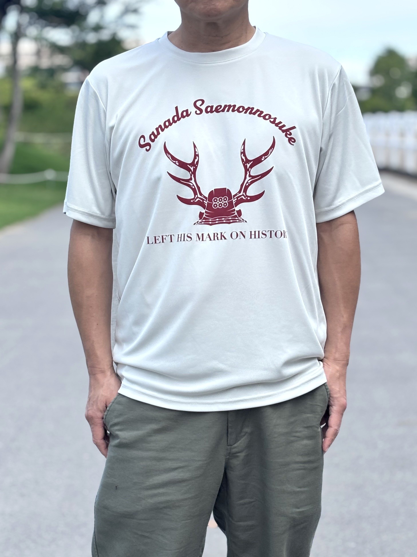 真田左衛門佐ドライTシャツ　LEFT HIS MARK ON HISTORY