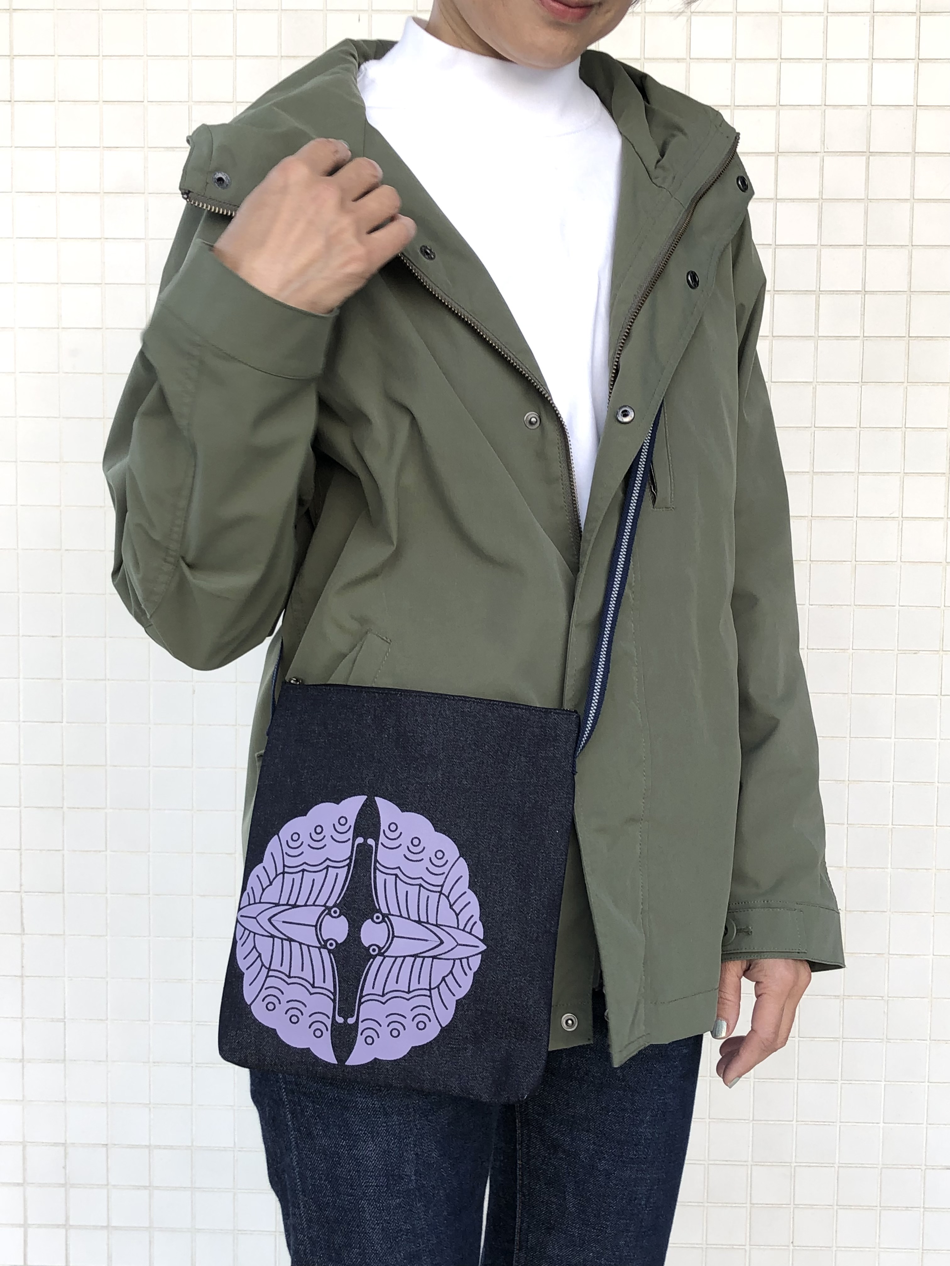 大谷吉継家紋デニムショルダーポーチ