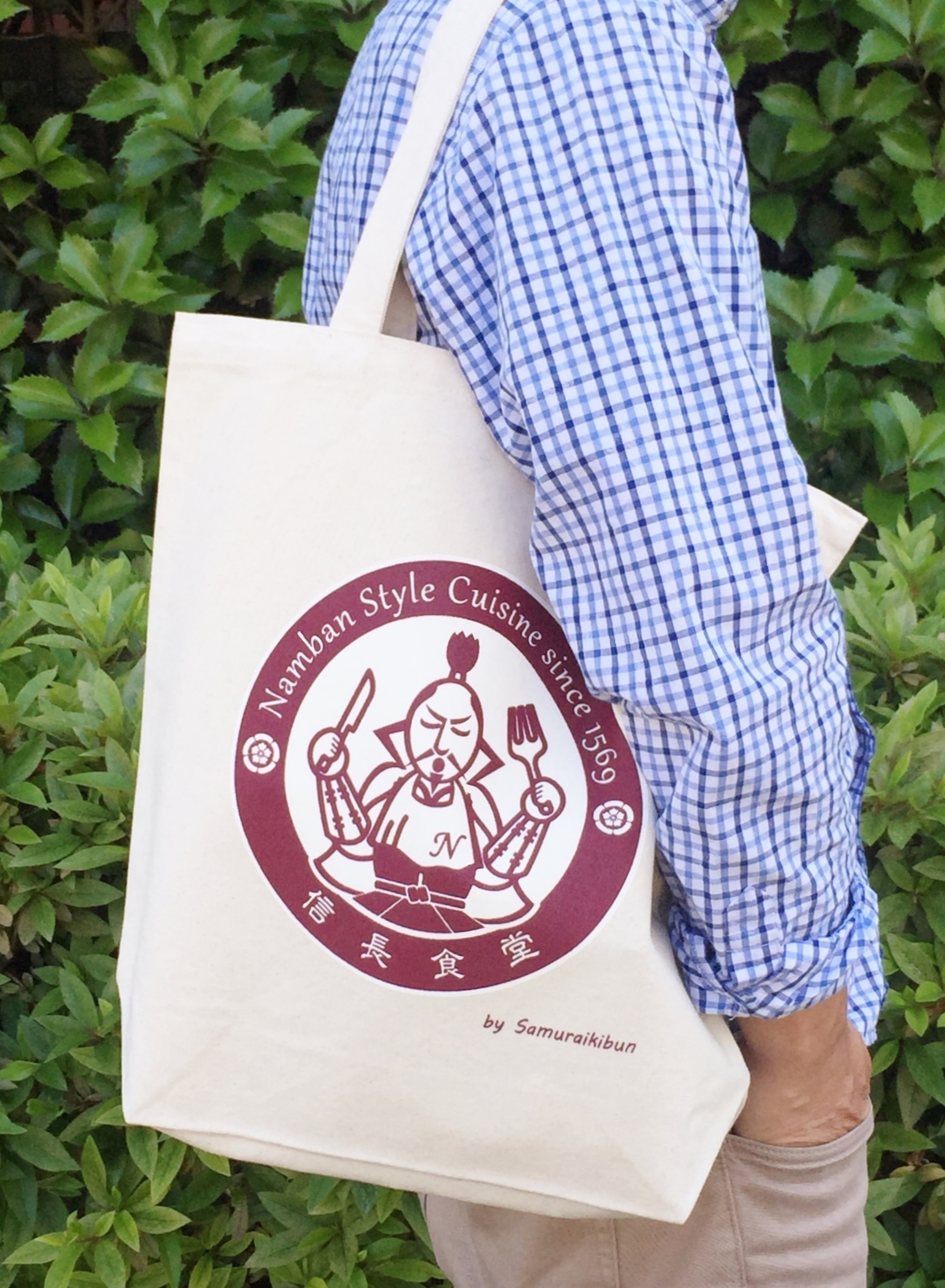 織田信長トートバッグ　信長食堂ロゴトート