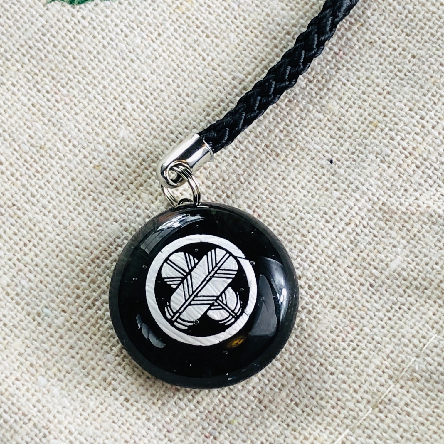 大谷吉継家紋ハンドメイドガラス根付