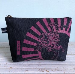 旭将軍（朝日将軍）　木曽義仲デニムポーチ