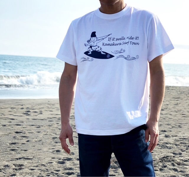 鎌倉サーフTシャツ 源氏ボードを自在に操り、陰謀渦巻く鎌倉の海で