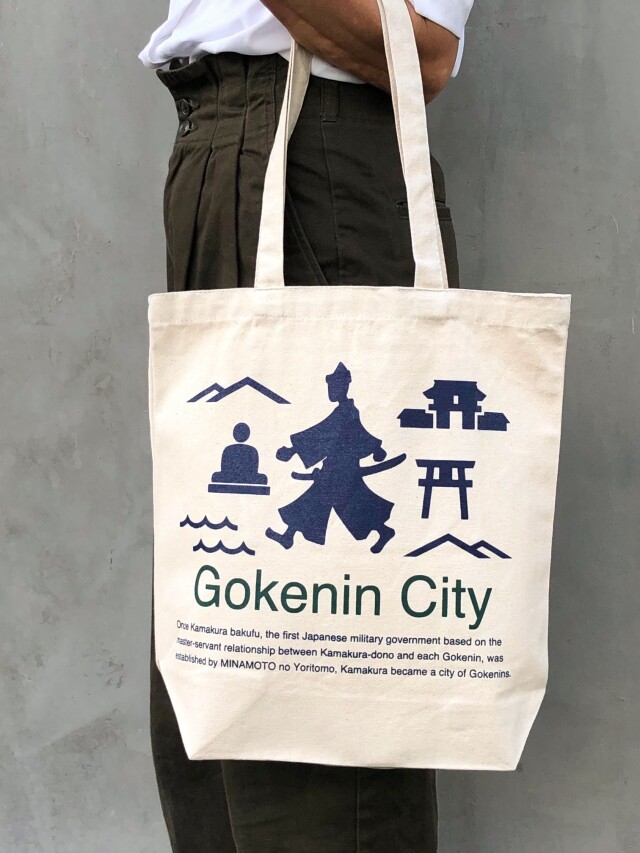 御家人たちの町 鎌倉トートバッグ 侍気分オリジナル鎌倉グッズ 鎌倉