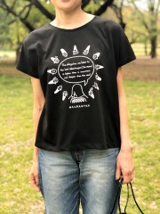 承久の乱　北条政子の演説イラストドルマンスリーブTシャツ
