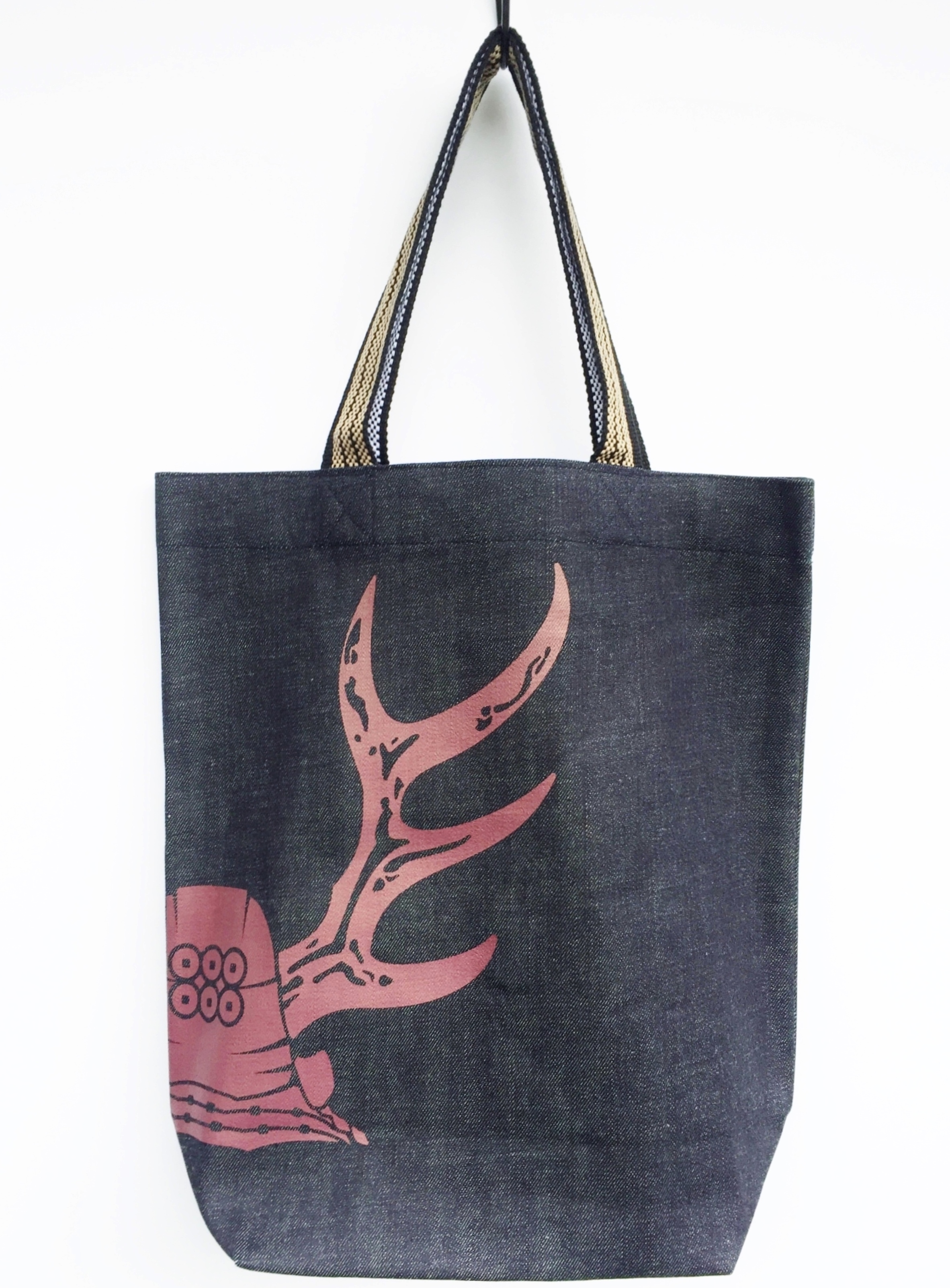 真田信繁(幸村)兜柄トートバッグ　　侍気分戦国グッズ　