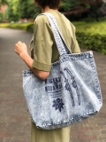 源氏の宝刀　髭切・膝丸デニムトートバッグ　ラージサイズ