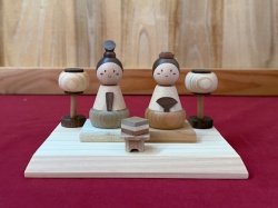 寄木のお雛さま「桜雛」お雛様＆お内裏様