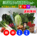 四国の野菜の詰め合わせ21品+卵20個+牛乳20本