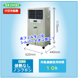 NICHIDO 中型冷風機 CF-280N 日動工業株式会社｜気化式中型冷風機 クールファン