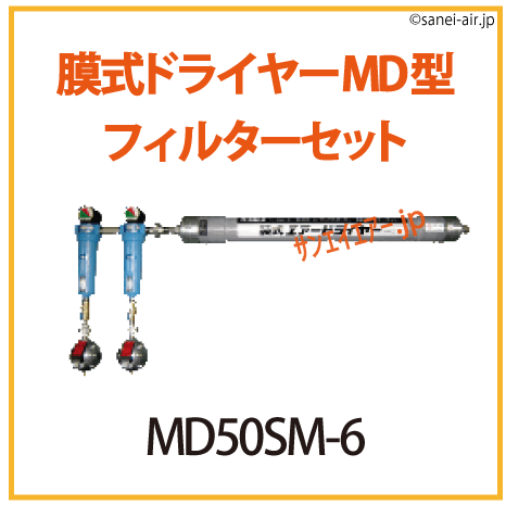 MD50SM-6|フクハラ・膜式エアードライヤーMD型・フィルターセット