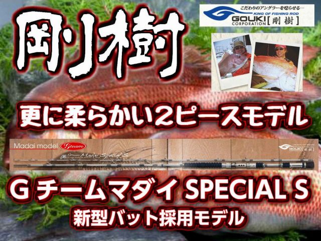 剛樹　Gチーム・マダイ　SPECIAL　S　　300SP　2ピース最新チューブラーモデル！　※オーダー手配となります
