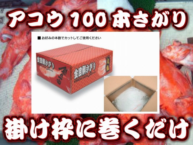 下田漁具　仕掛け造り不要！　アコウ・マダラ・メヌケ仕掛さがり１００本徳用　　針２２号　※中型　個別送料対応商品