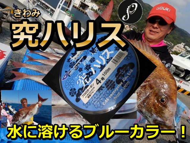 澄潮や食い渋りに効果絶大！究（きわみ）ハリス　3～12号　徳用１００m巻き　　フロロカーボン　　剛樹