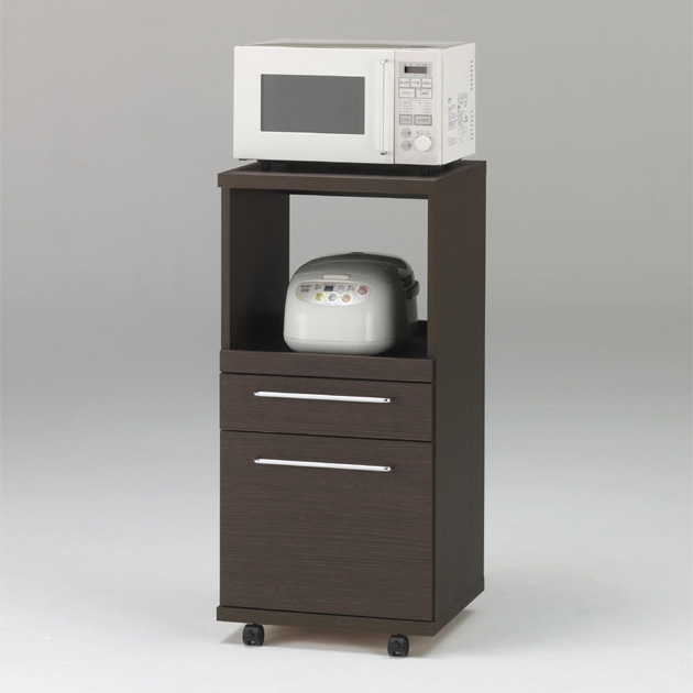レンジ台 家電ラック ip-AR-48 幅 50 高さ 100 ブラウン 木製 キッチンワゴン 日本製 レンジ台 レンジワゴン キッチンワゴン キッチンラック キッチン レンジ ラック キッチン収納 台所収納 シンプル モダン 完成品 組立て済み /通販/送料無料 【送料込み】 新生活 組立不要