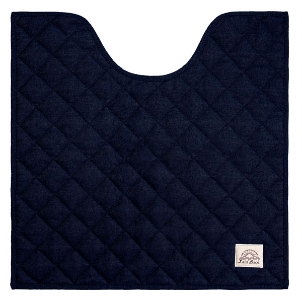レイドバック　トイレマット　60x60　ライトブルー　Laid Back Navy Blue Light Blue