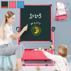 ホワイトボード 黒板 ブルー 黒 ピンク 両面ボード 脚付き 大きい イーゼル 学習 スタンド式 折りたたみ 大型 ビッグ お絵かきボード おしゃれ シンプル チョークとペン付き コンパクト 収納 スリム 子供 キッズ お絵描き 高さ調整 かわいい 角度調整 教材 ホワイトボード