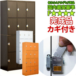 鍵付きロッカー 幅84cm  ホワイト/ブラウン 【完成品】 木製 かぎ付き 下駄箱 オフィス収納ハイタイプ 800-12D 鍵付き カギ付き 鍵つき シューズボックス シューズラック フォースター 靴箱 クツ箱 業務用 旅館 料亭 施設 塾 店舗用 日本製 国産 送料無料 施主支給