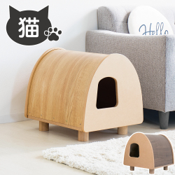 猫ハウス ペットハウス 猫ハウス  キャットハウス ベッド マット 天然木 木製 おしゃれ かわいい インテリア 家 ドーム NEKO HOUSE 窓付き 狭い 暗い 安心 設計 安全 夏 冬 オールシーズン 愛猫 角丸 お家 おうち 猫 トイレ ブラウン ナチュラル 日本製 国産 送料無料