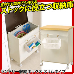 【代金引換不可】ランドリー収納ボックス　スリムタイプ