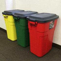 30L ゴミ箱 屋外対応 大容量 頑丈 ダストボックス ごみ箱 スチール製ロック採用 ラストロウェア スクエアー トラッシュカン 分別対応 屋外用 収納庫としても使用OK 250037 送料無料 組立不要