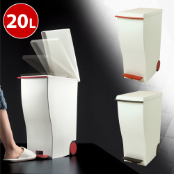 フットペダル式 スライドペダルペール 20L 幅21cm ゴミ箱 ダストボック スウィルス対策 感染予防 ふた付き 蓋付き ペール 手で触れない ペダル開閉 洗える おしゃれ ごみ箱 スリム 大容量 キャスター付き 分別対応 日本製 ごみ箱 感染 予防 対策 非接触 足踏み ペダル式