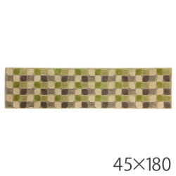 リベルタ　インテリアマット　45×180cm グリーン ブルー　キッチンマット