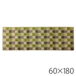 リベルタ　インテリアマット　60×180cm グリーン ブルー