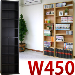 本棚 薄型 文庫書棚 W450