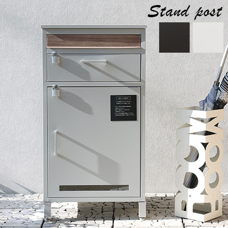 MJ PT ZA宅配ボックス郵便ポストグレー