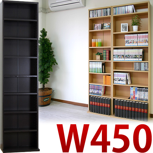本棚 薄型 文庫書棚 W450