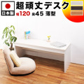 薄型パソコンデスク 幅120 ホワイト/ナチュラル/ダークブラウン 木製 頑丈 PCデスク ロータイプ 奥行45 高さ44.5cm 机 ローデスク 丈夫 ハニカム構造 /薄型/通販/送料無料 【送料込み】 新生活