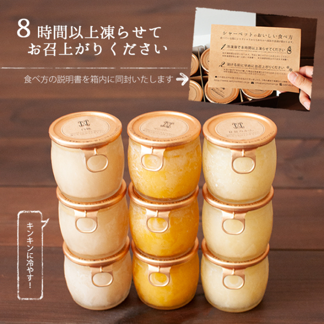 なめらかシャーベット9個入【Bセット】3時の森