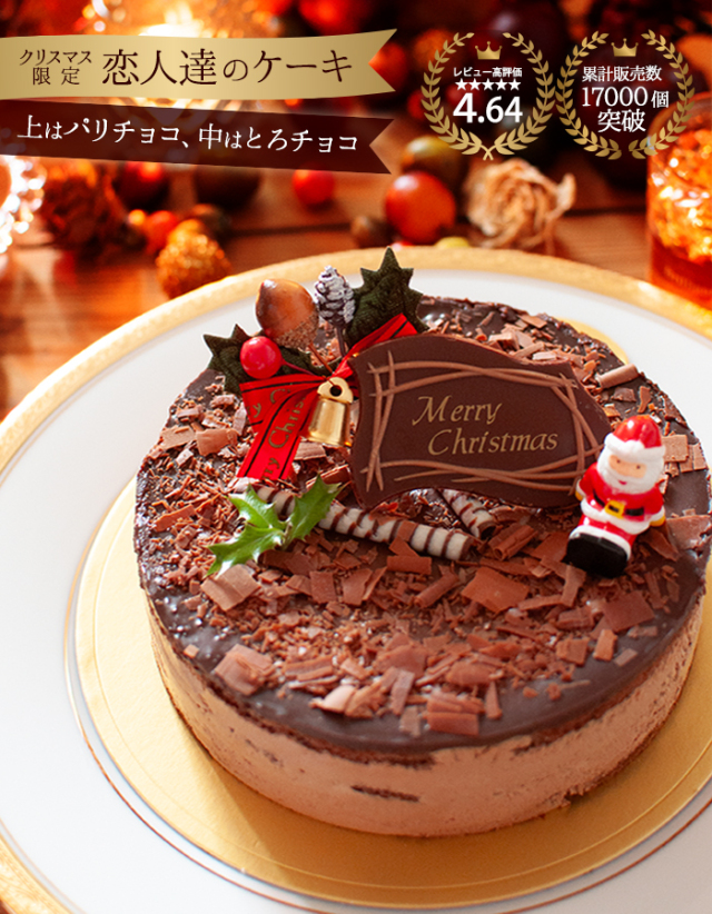 6号 恋人達のチョコレートケーキ【クリスマス限定バージョン】