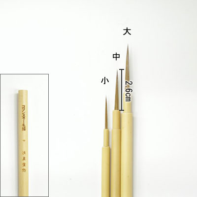コリンスキー毛描筆(中） 清晨堂製