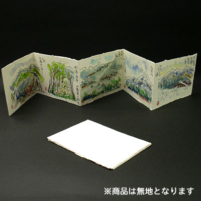 耳付和紙はがき　タテ五連綴り