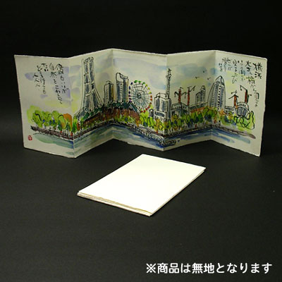 耳付和紙はがき　ヨコ五連綴り