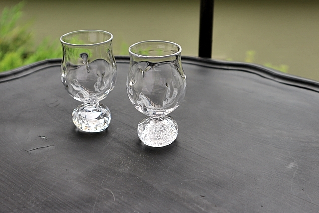 ガラス　吹きガラス　酒器　梶原理恵子