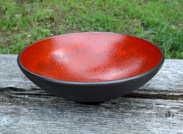 陶器　美濃　宗山窯　鉢　赤の鉢
