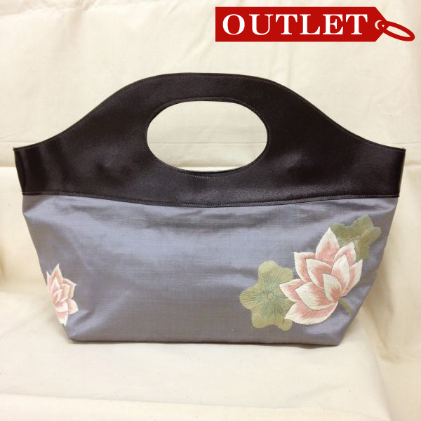 【特価】【アウトレットセール】(b012-01)_バッグ_ハス刺繍バッグ（グレー）