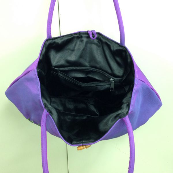 【特価】【アウトレットセール】(b021-05)_バッグ_シルク刺繍バッグ（紫)