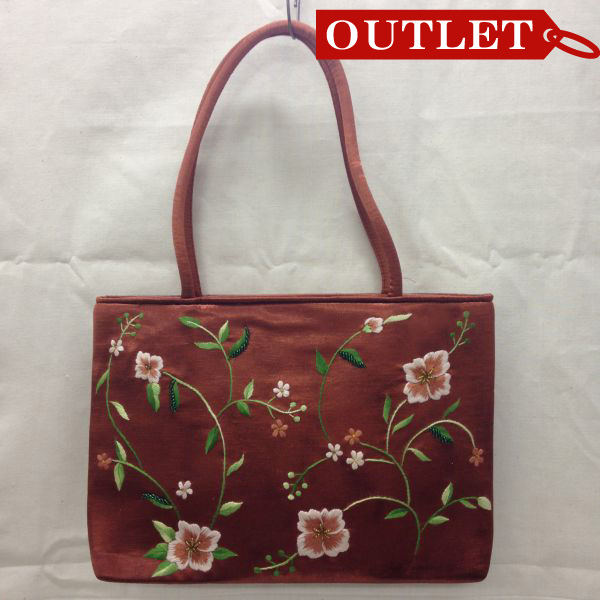 【特価】【アウトレットセール】(b073-01)_バッグ_ビーズ刺繍バッグ(赤銅色)