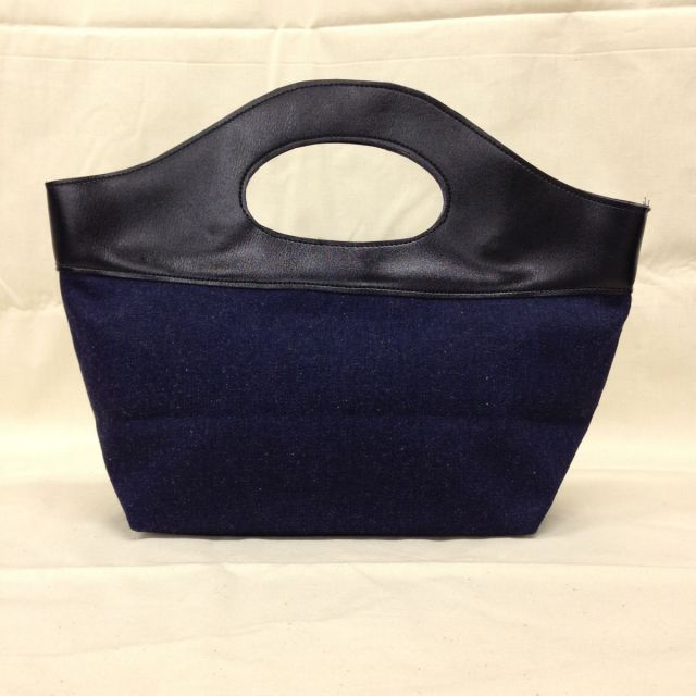 【特価】【アウトレットセール】(b083-04)_バッグ_デニム地ハス刺繍バッグ